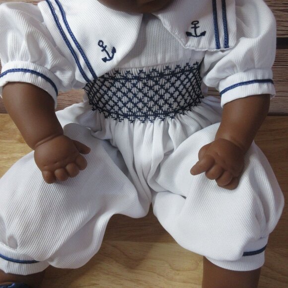 Lissi Doll African American Boy in Sailor Suit 21" Tall Vintage - Picture 5 of 10